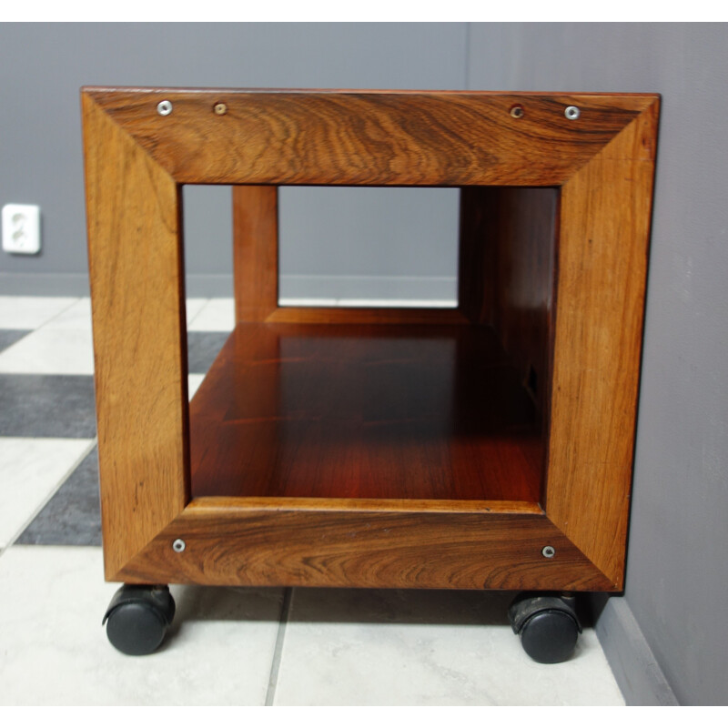 Vintage rosewood audio cart, 1970