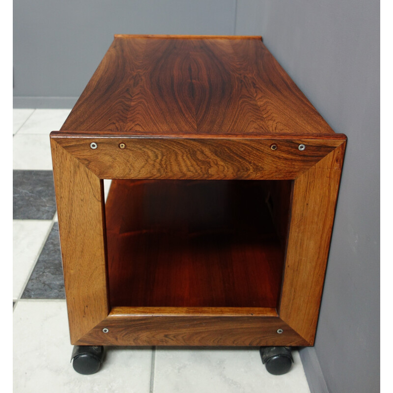 Vintage rosewood audio cart, 1970