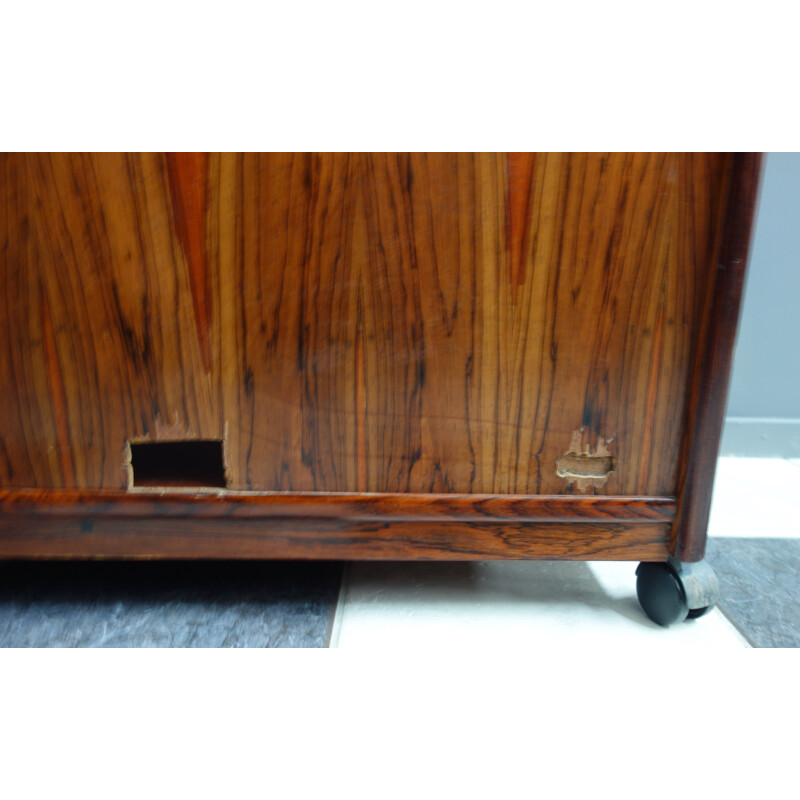 Vintage rosewood audio cart, 1970