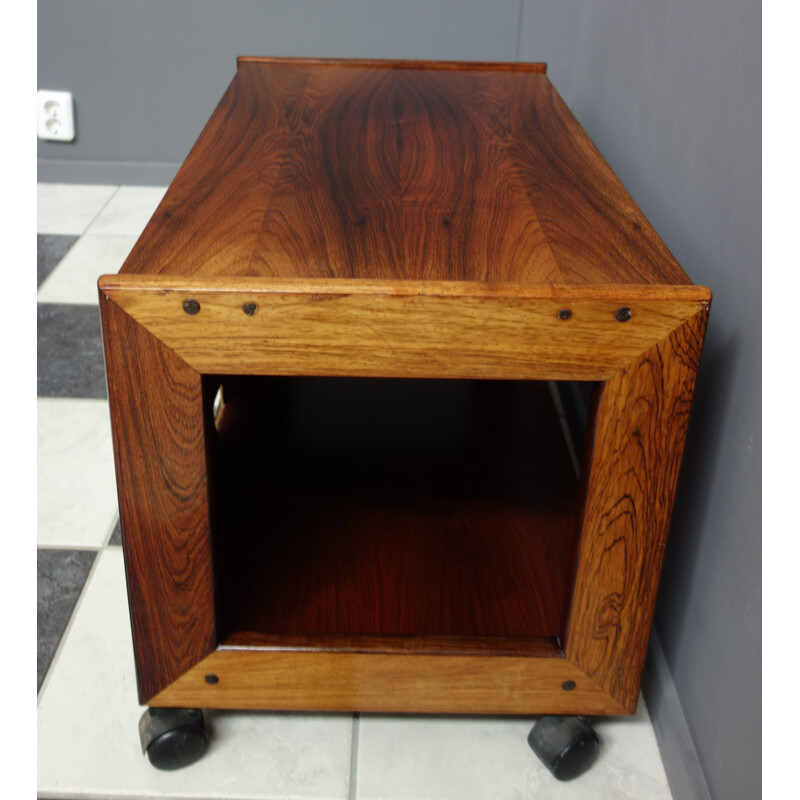 Vintage rosewood audio cart, 1970