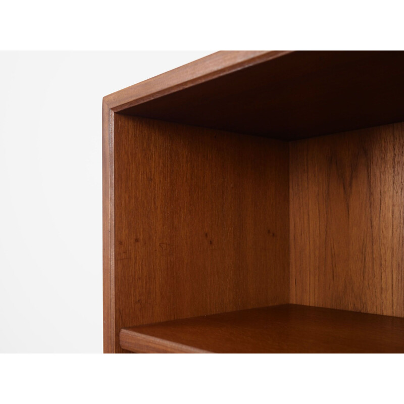 Dark teak vintage bookcase, Denmark 1970s