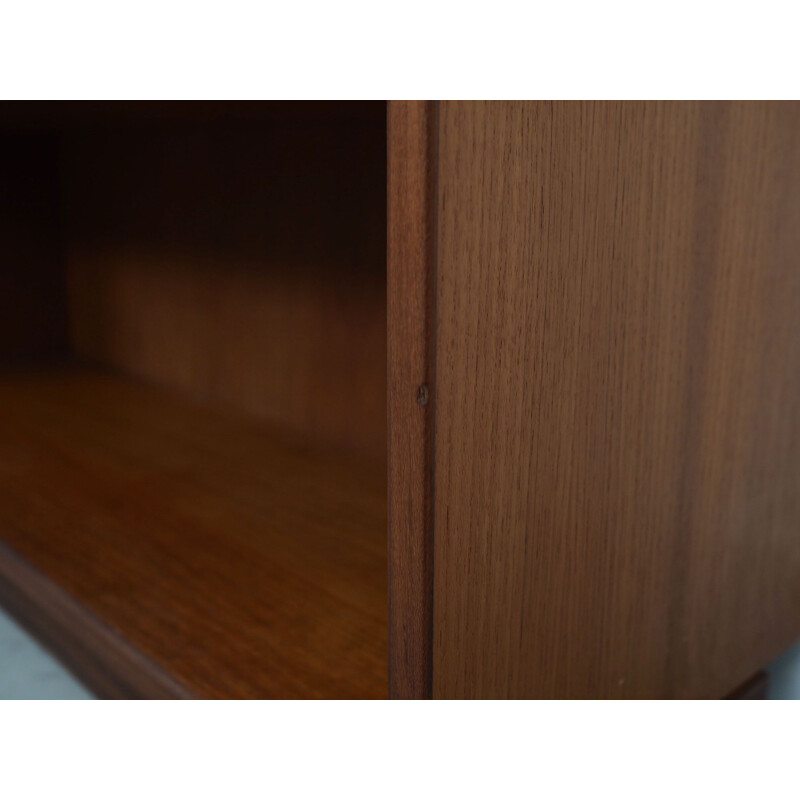 Dark teak vintage bookcase, Denmark 1970s