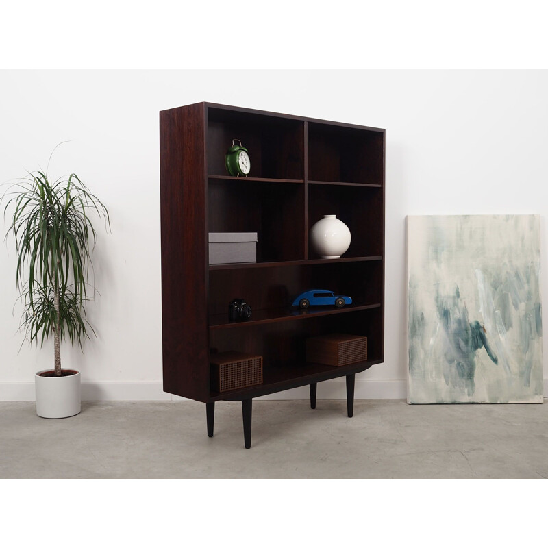 Rosewood vintage Danish bookcase by Omann Jun, 1960s