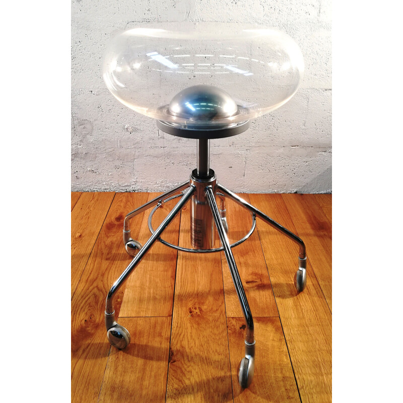 Vintage Mambo 3D stool in transparent plastic by Delight