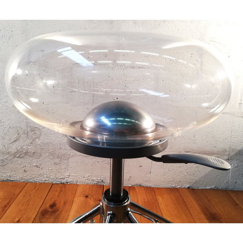 Vintage-Hocker Mambo 3D aus transparentem Kunststoff von Delight