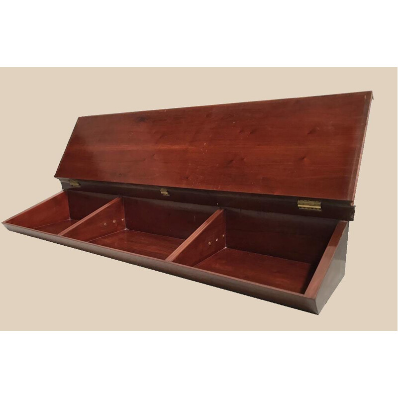 Vintage mahogany console by Osvaldo Borsani, 1960