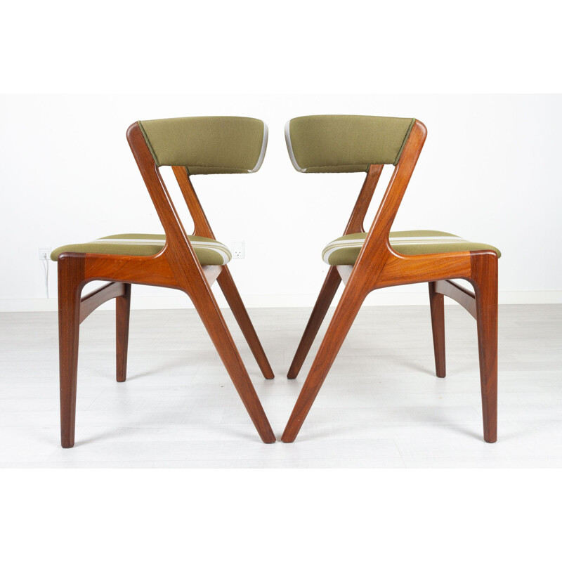 Conjunto de 6 cadeiras de teca dinamarquesas vintage por Korup Stolefabrik, 1960