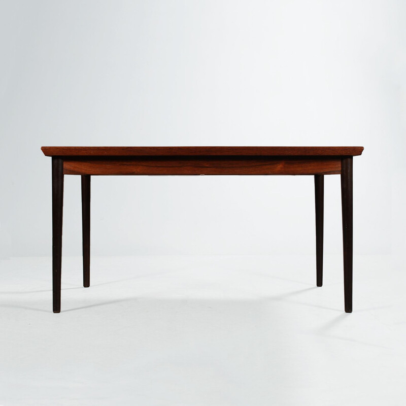 Rectangular Dutch rosewood vintage dining table with extensions, 1960s