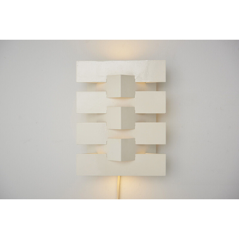 Modernist vintage wall lamp by J.J.M. Hoogervorst for Anvia, Netherlands 1960s