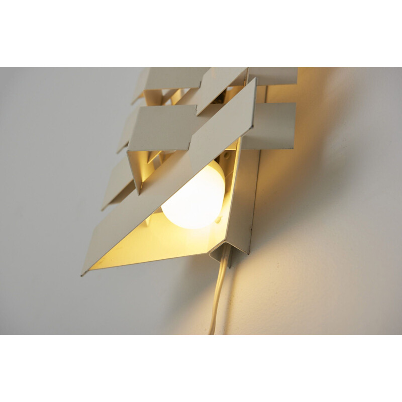 Modernist vintage wall lamp by J.J.M. Hoogervorst for Anvia, Netherlands 1960s