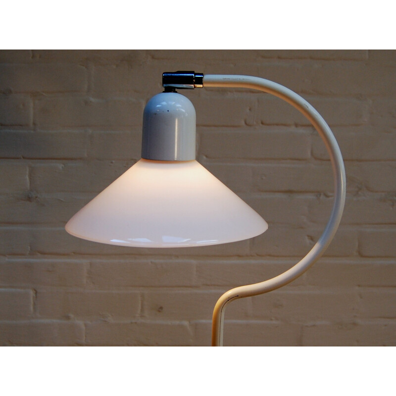 White metal floor lamp - 1970s