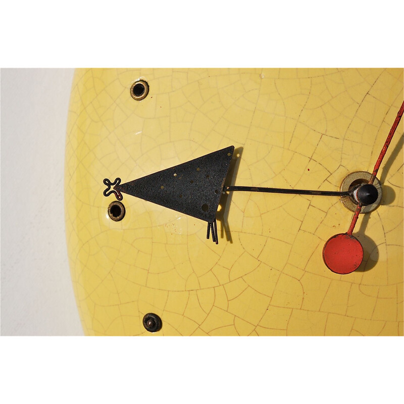 Mid century object d'Art wall clock, Germany 1950s