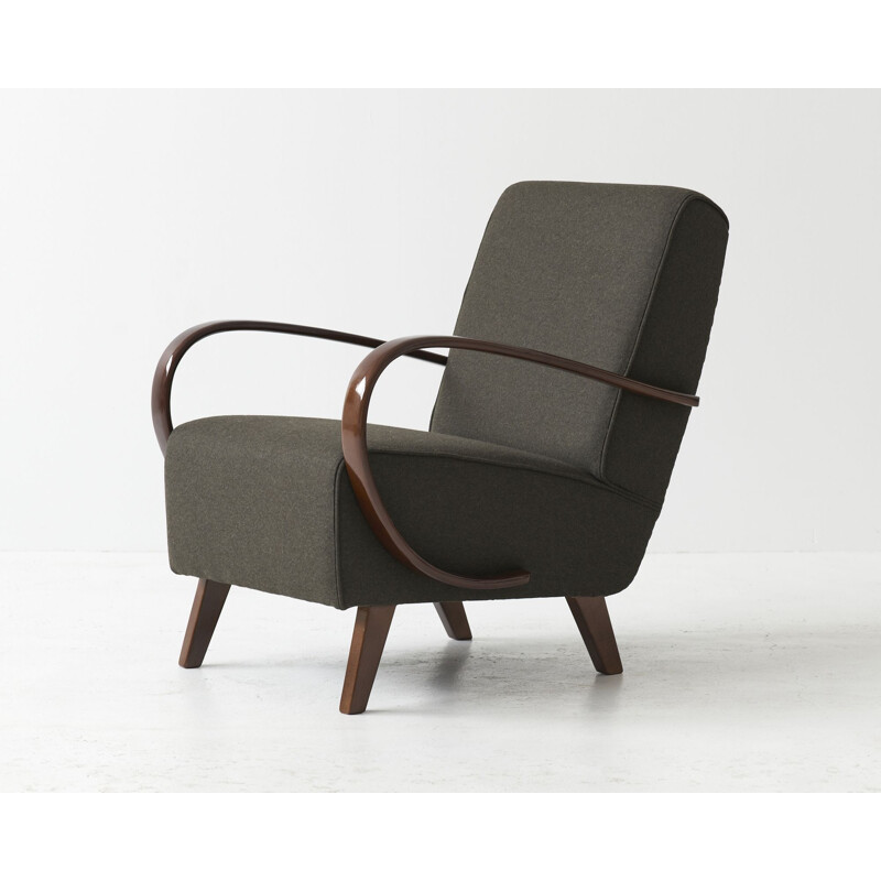 Vintage fauteuil van Jindřich Halabala, Tsjechoslowakije 1930