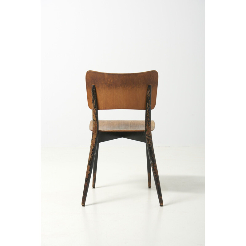 Chaise vintage "Cross Frame Chair" de Max Bill pour Horgen Glarus, Suisse 1950