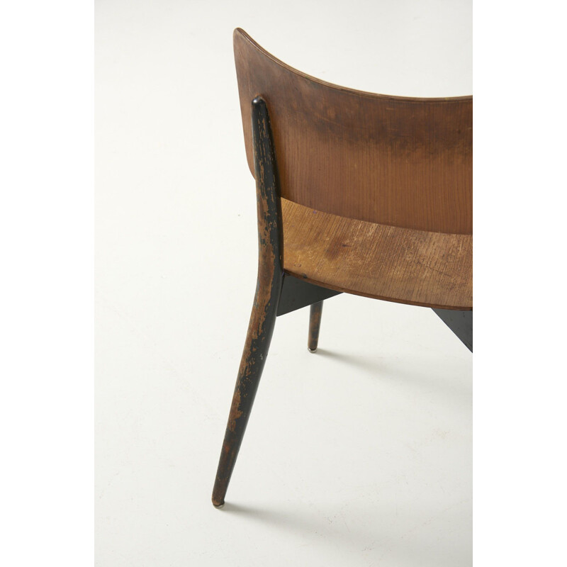 Vintage-Stuhl "Cross Frame Chair" von Max Bill für Horgen Glarus, Schweiz 1950