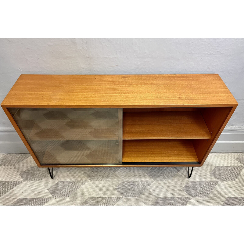 Vintage bookcase with glass doors