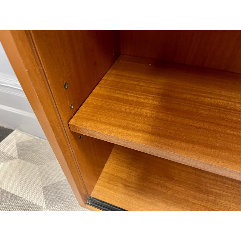 Vintage bookcase with glass doors