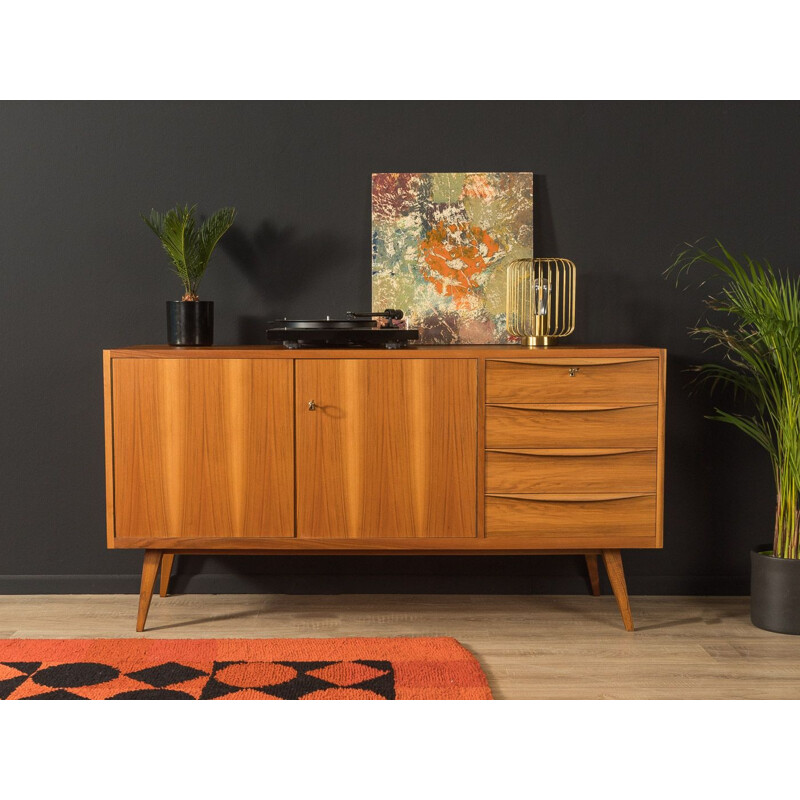 Vintage walnut sideboard with two doors, Germany 1950s