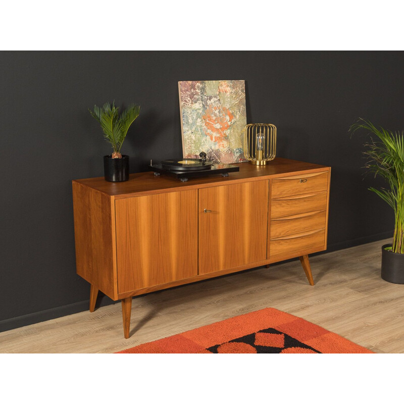 Vintage walnut sideboard with two doors, Germany 1950s