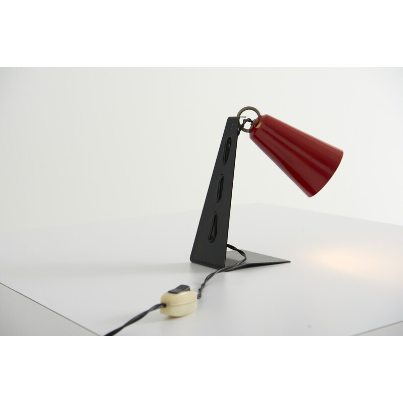 Lámpara de mesa vintage "Hook" de T. J. Kalmar, Austria 1950