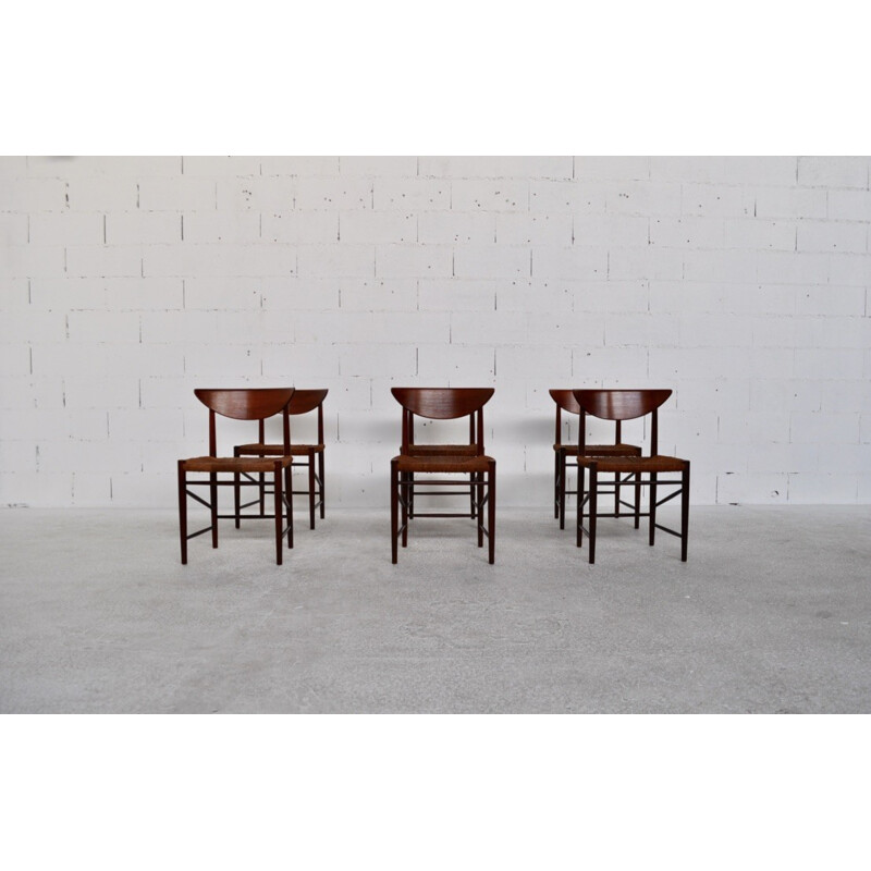 Set of 6 Soborg Mobelfabrik chairs in teak, Peter HVIDT & Orla MOLLGAARD-NIELSEN - 1950s