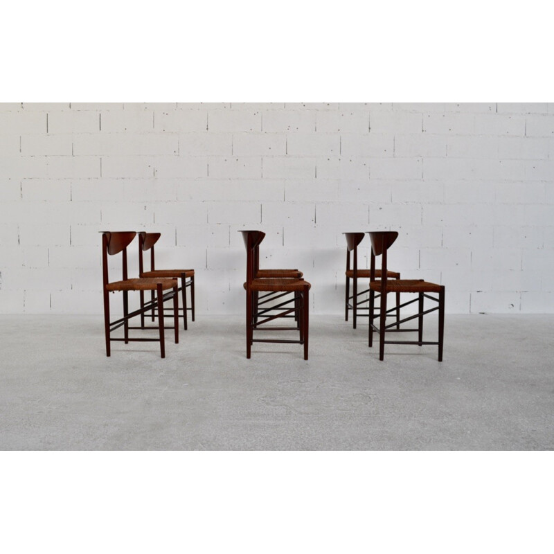 Set of 6 Soborg Mobelfabrik chairs in teak, Peter HVIDT & Orla MOLLGAARD-NIELSEN - 1950s