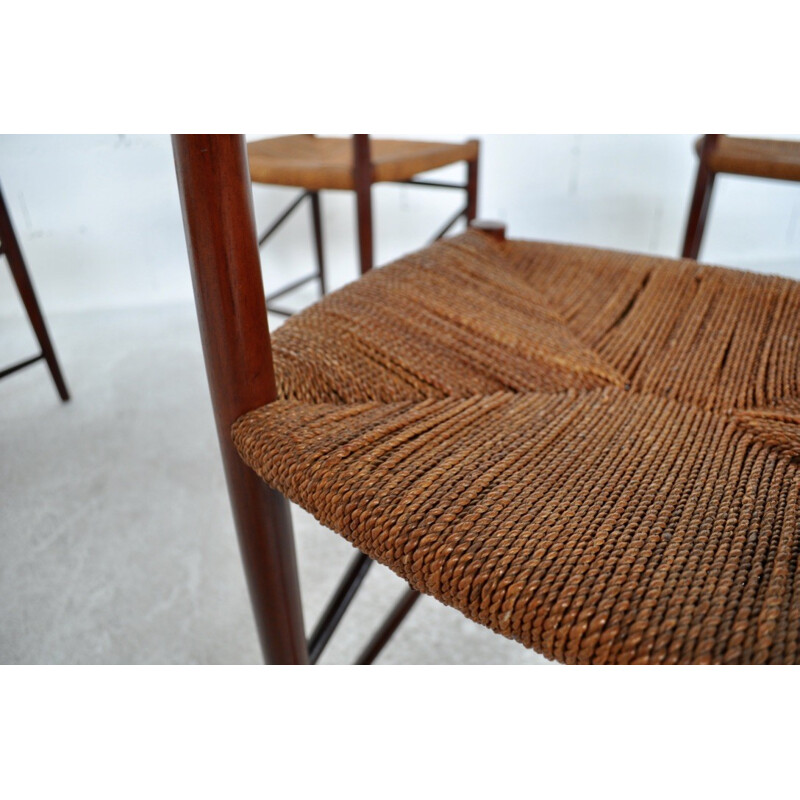 Set of 6 Soborg Mobelfabrik chairs in teak, Peter HVIDT & Orla MOLLGAARD-NIELSEN - 1950s