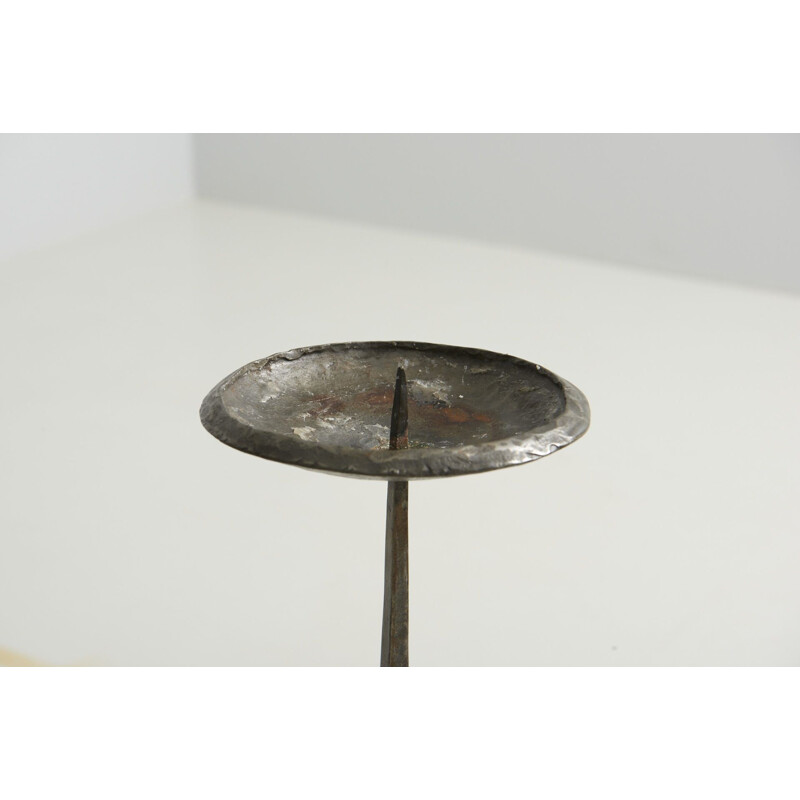 Vintage bronze Brutalist candlestick, 1960s