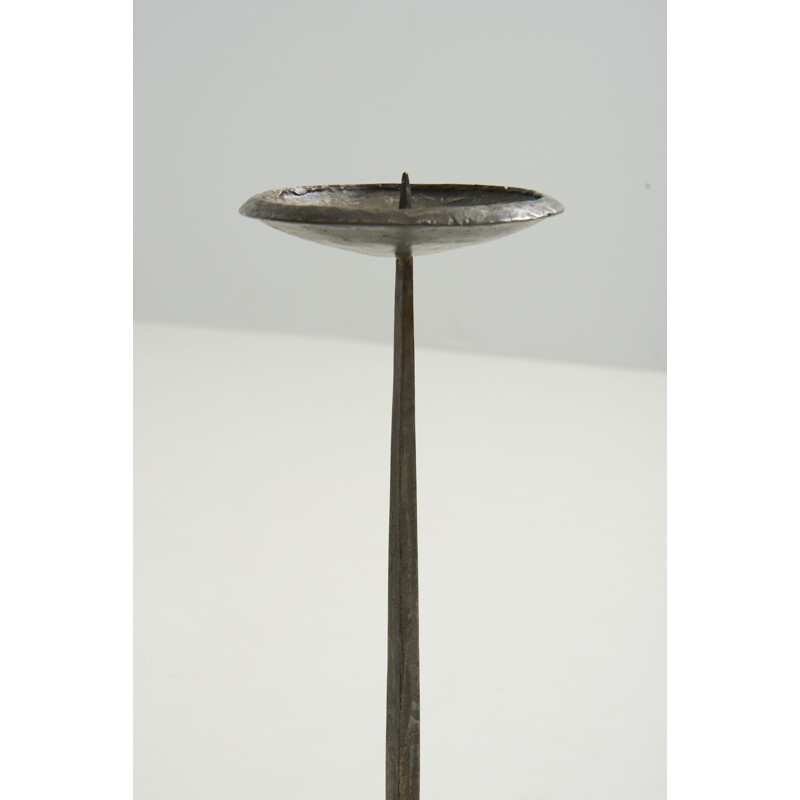 Vintage bronze Brutalist candlestick, 1960s