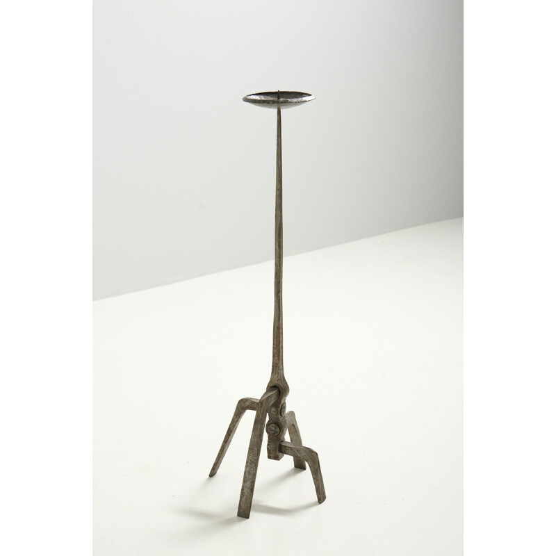 Vintage bronze Brutalist candlestick, 1960s