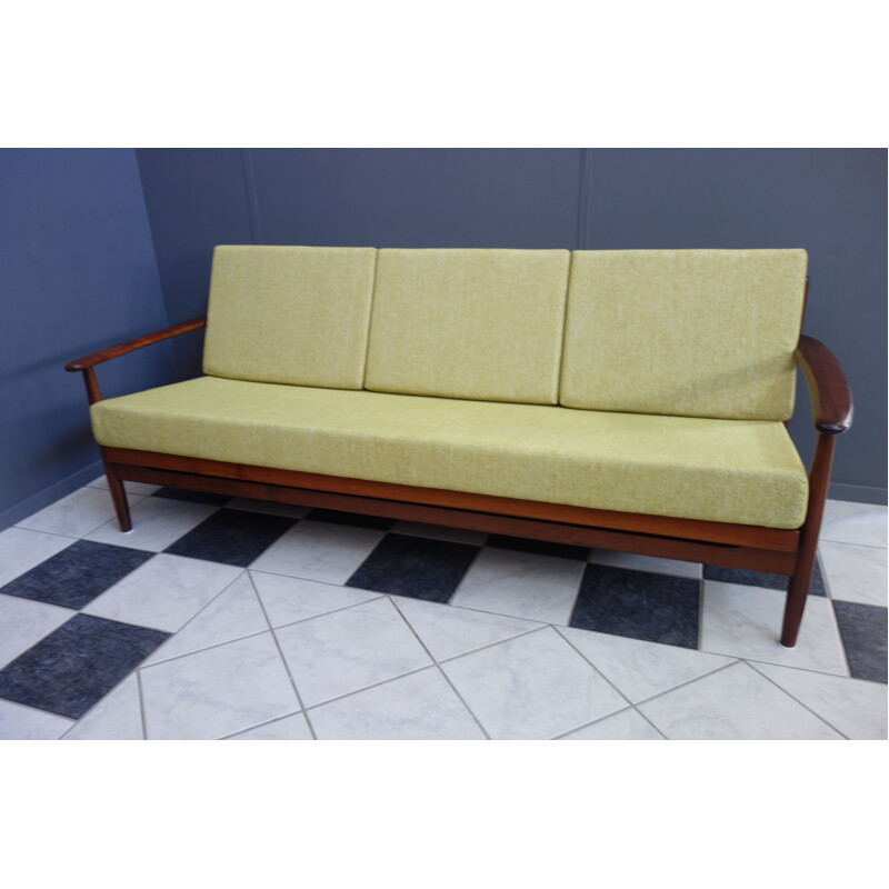 Divano letto giallo vintage, 1960