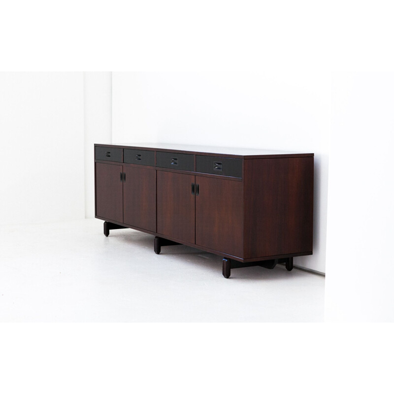 Vintage rosewood sideboard with four doors by Stildomus, Italy 1960