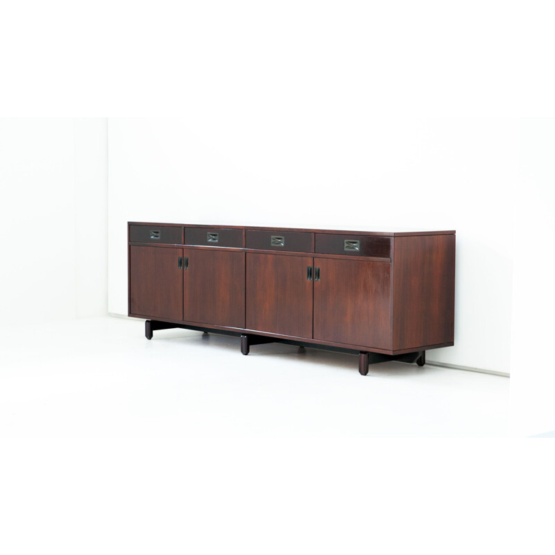 Vintage rosewood sideboard with four doors by Stildomus, Italy 1960