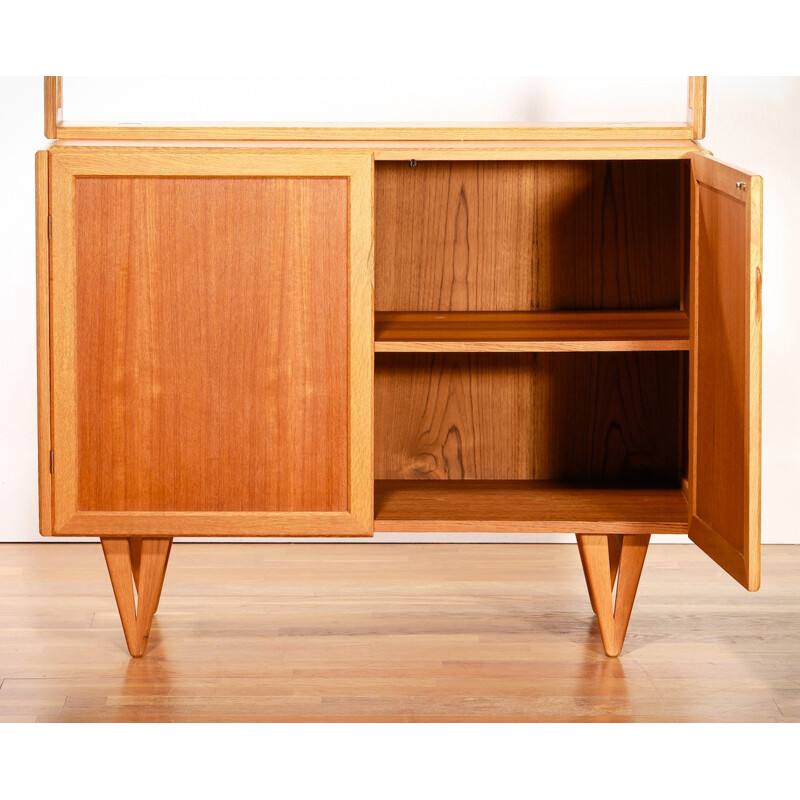 Cabinet de rangement avec étagères en teck - 1950