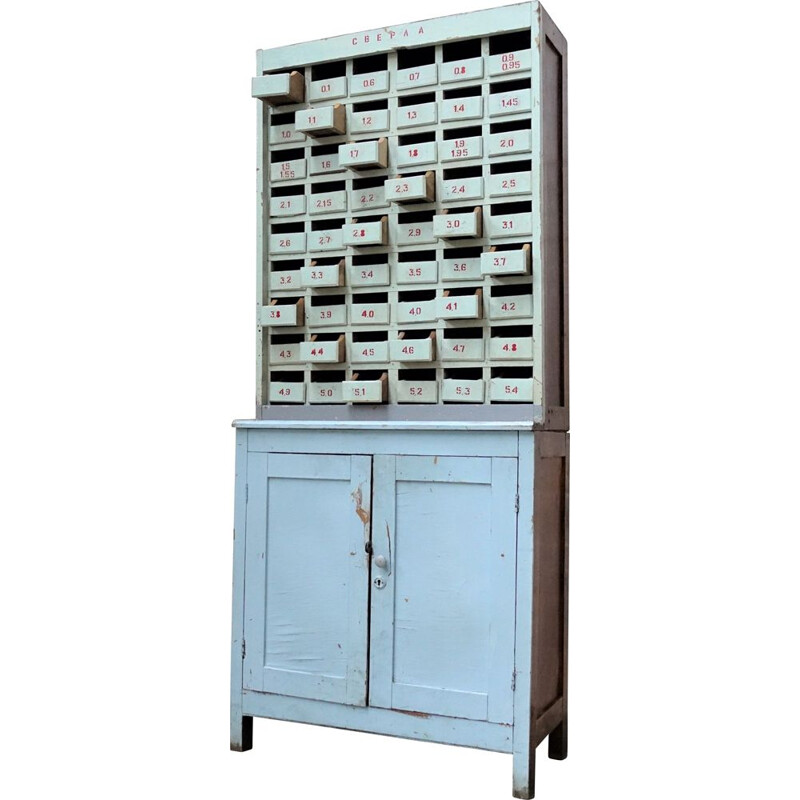 Funky vintage workshop cabinet