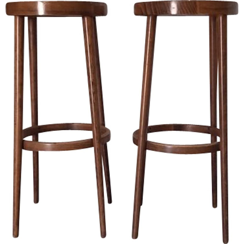 Pair of vintage Baumann stools, 1950