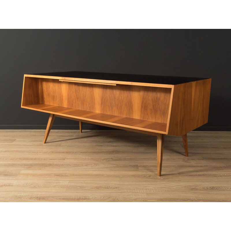 Vintage walnut desk, Germany 1950s