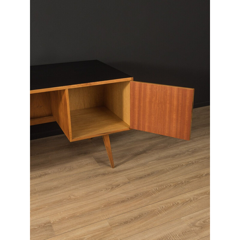 Vintage walnut desk, Germany 1950s