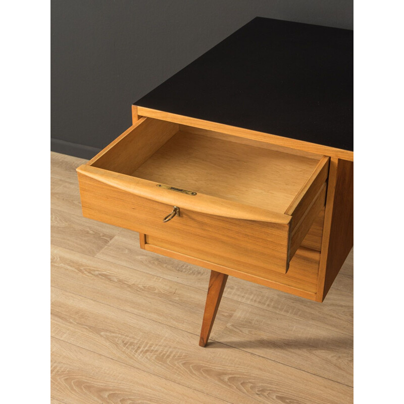 Vintage walnut desk, Germany 1950s