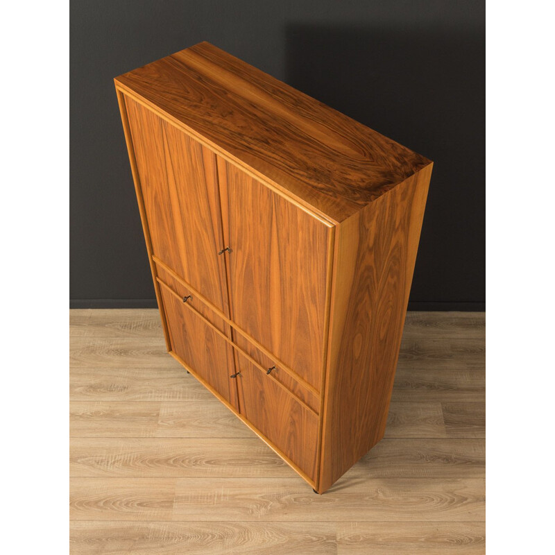 Vintage walnut cabinet with four doors, Germany 1960s