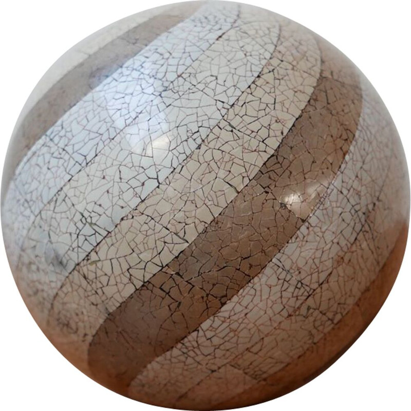 Vintage tessellated ceramic ball, England 1980