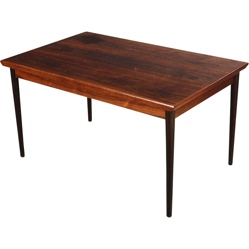 Rectangular Dutch rosewood vintage dining table with extensions, 1960s