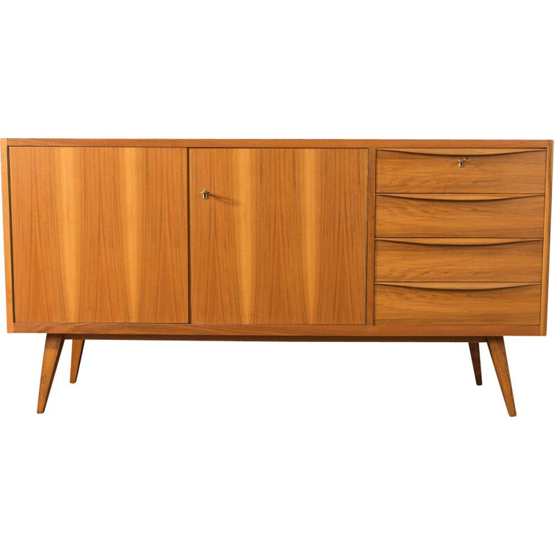 Vintage walnut sideboard with two doors, Germany 1950s