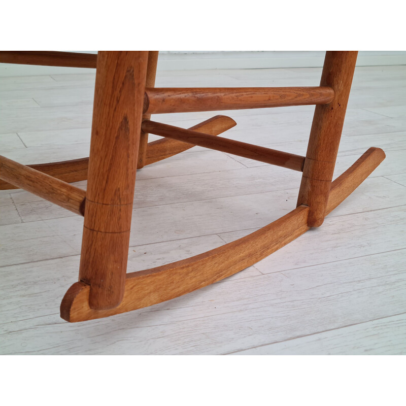 Danish vintage rockingchair in oak wood, 1960s