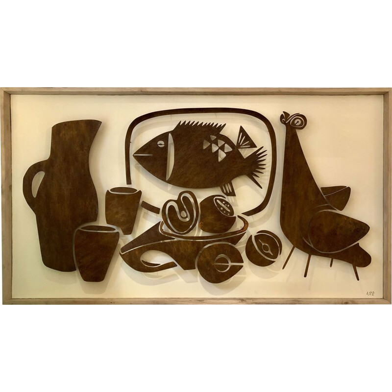 Vintage nature bas relief por Antonine de Saint Pierre