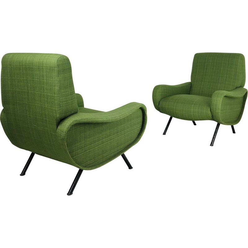 Pair of "Lady" armchairs by Marco Zanuso for Arflex, Italy