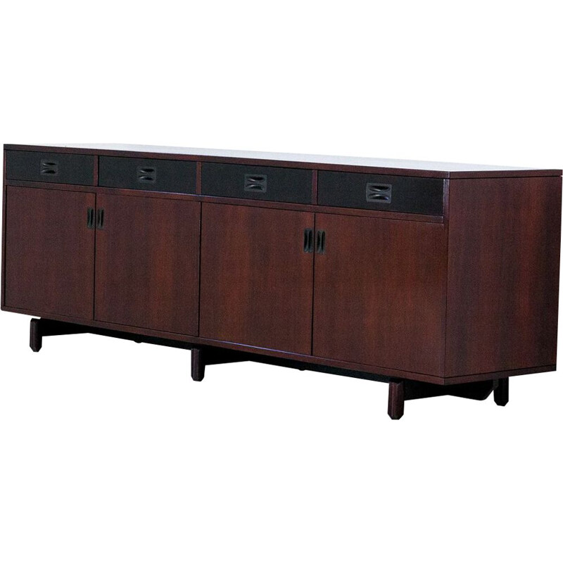Vintage rosewood sideboard with four doors by Stildomus, Italy 1960
