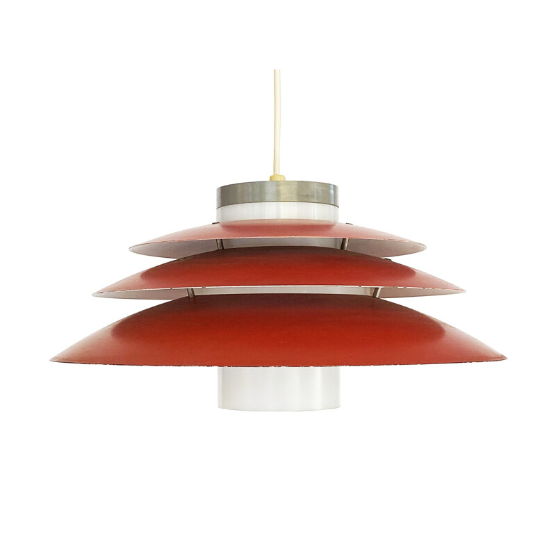 Vintage pendant lamp "Trenta" by Bent Karlby for Lyfa, Denmark 1970s