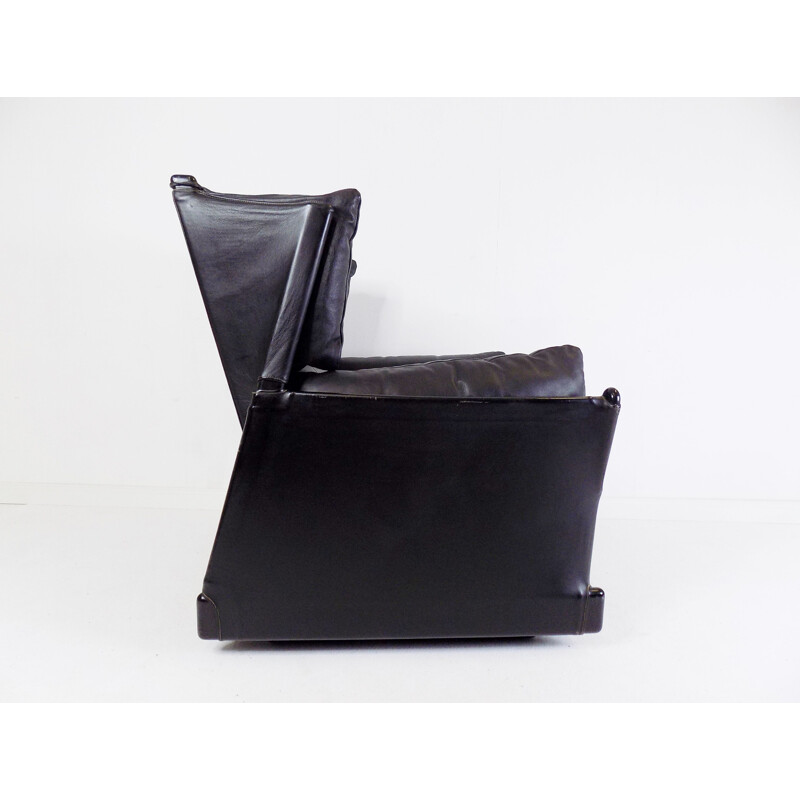 Vintage Viola leather armchair by Piero de Martini for Cassina, 1970s