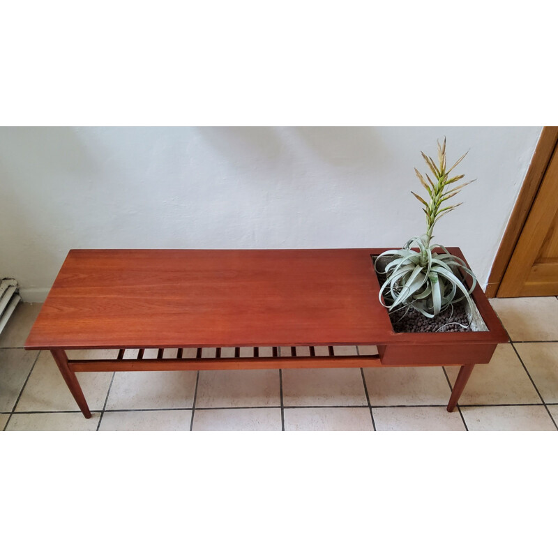 Vintage coffee table with planter, 1960